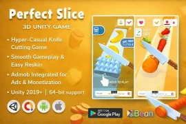Perfect Slice 3D Unity Game Source Code – Hyper Casual Cutting Game