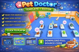 Pet Doctor Unity Game Source Code – Veterinary Simulation Game