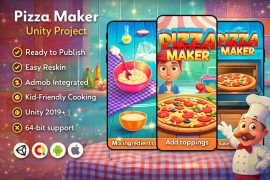 Pizza Maker Unity Game Source Code – Cooking Game Template