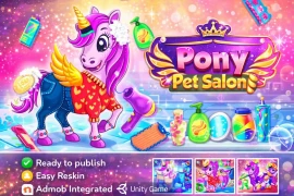 Pony Pet Salon Unity Game – Cute Animal Care & Dress Up Simulator
