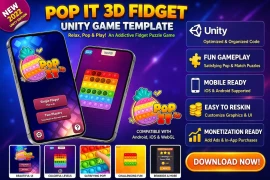 Pop It 3D Fidget – Addictive Puzzle Game Unity Template