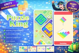 Puzzle King Unity Source Code – Multiple Puzzle Games Ready to Publish