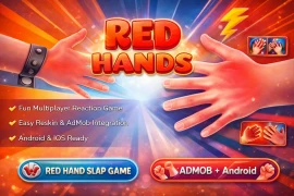 Red Hand Slap Unity Game Template – Fun Multiplayer Slap Game with AdMob