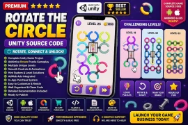 Rotate the Circle Unity Source Code – Addictive Puzzle Game with AdMob & IAP