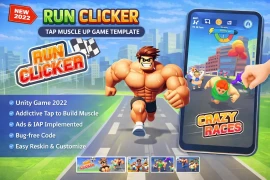 Run Clicker Tap Muscle Up – Addictive Unity Idle Running Game Template