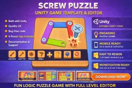 Screw Puzzle – Unity Game Template with Level Editor  Addictive Logic Puzzle