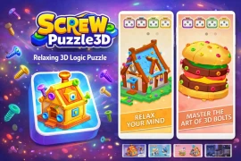 Screw Puzzle 3D Relaxing Bolt & Nut Logic Puzzle Game