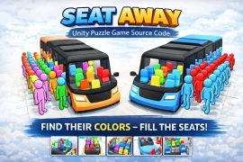 Seat Away Puzzle Game – Unity Complete Source Code with Ads Ready