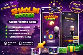 Shaolin Soccer Puzzle Game – Unity Source Code with Action & Hyper Casual Gameplay