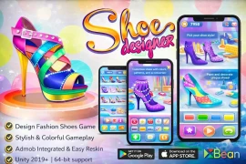 Shoe Designer Unity Game Source Code – Fashion Design Game Template