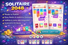 Solitaire 2048 Unity Game Template – Addictive Card Puzzle with AdMob