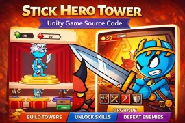 Stick Hero Tower – Strategy Climb & Battle Unity Game Source Code