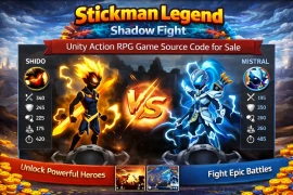 Stickman Legend Shadow Fight – Action RPG Game Source Code for Unity