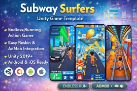 Subway Runner Unity Game Source Code – Android & iOS Ready with Ads