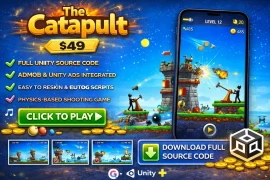 The Catapult Unity Game Source Code – Physics-Based Shooting Game
