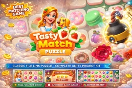 Tile Link Puzzle Game Unity Project – Onet 3D Source Code (Android & iOS)