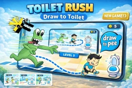Toilet Rush Game – Draw to Toilet Puzzle Unity Source Code  Fun Hyper Casual Game