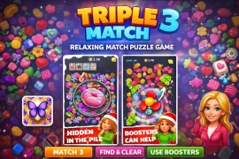 Triple Match 3 – Relaxing Tile Matching Puzzle Unity Game Source Code