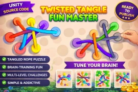Twisted Rope Puzzle Game – Untangle Challenge Unity Source Code
