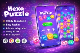 Unity 2248 Hexa Puzzle Game Kit – Build & Publish Fast (Full Source Code)