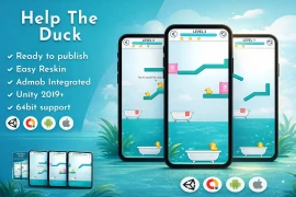 Unity Puzzle Game Template – Help The Duck with Full Source Code