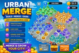 Urban Merge – Unity City Building & Merge Game Full Source Code