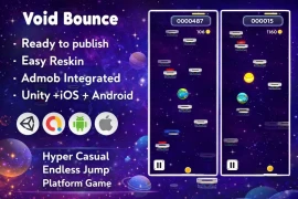 Void Bounce Game in Unity – Addictive Hyper Casual Arcade Template
