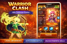 Warrior Clash – Idle Defense Strategy Unity Game Source Code