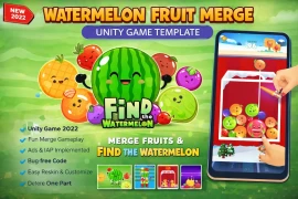 Watermelon Fruit Merge – Addictive Casual Puzzle Unity Game