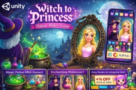 Witch to Princess Unity Game Template – Magic Potion & Makeover Game