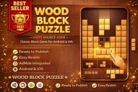 Wood Block Puzzle Unity Game Source Code – Classic Block Game for Android & iOS