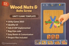 Wood Nuts & Bolts Screw – Addictive Puzzle Game  Unity Source Code
