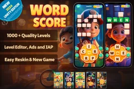 Word Score Unity Game Source Code  Complete Word Puzzle Game Project