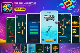Wrench Unlock Puzzle Unity Game Source Code  Trending Puzzle Game Project
