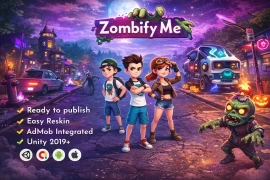 Zombify Me Unity Template  Zombie Runner Game with Easy Reskin & Monetization