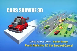 Cars Survive 3D Unity Source Code – Addictive Car Survival Game