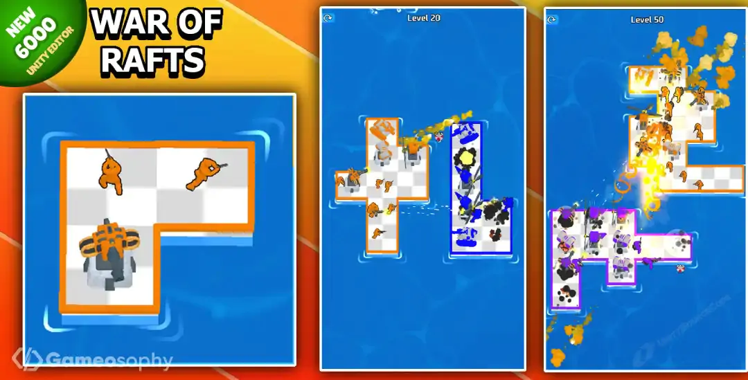 War of Rafts Sea Battle 3D Game