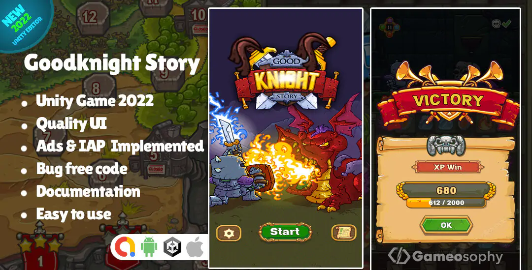Goodknight Story Ready Made Game Code | Unity source code