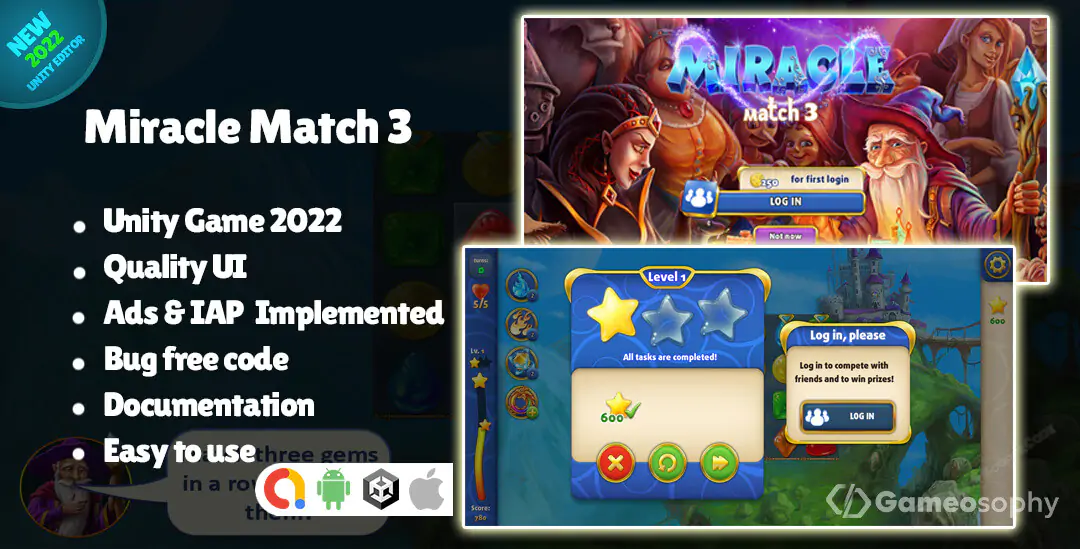 Miracle Match 3 Best Unity Codes