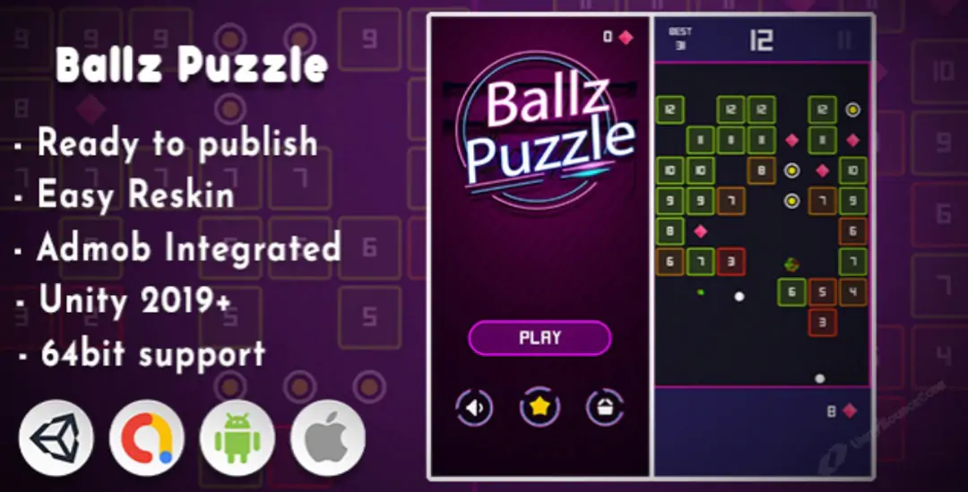 Ballz Puzzle  | Unity source code