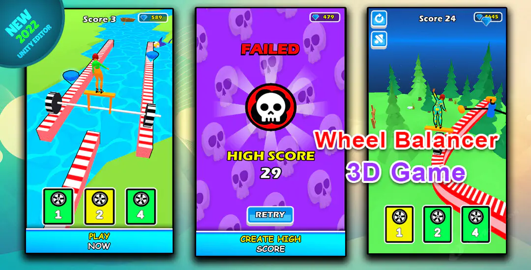 Wheel Balancer 3D Game | Unity source code