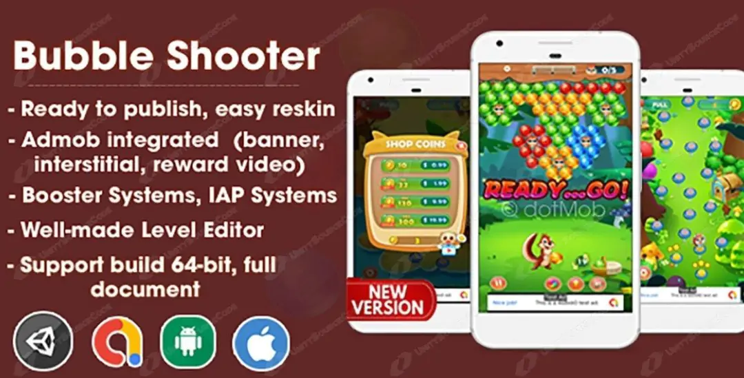 Bubble Shooter – Unity Project with Admob