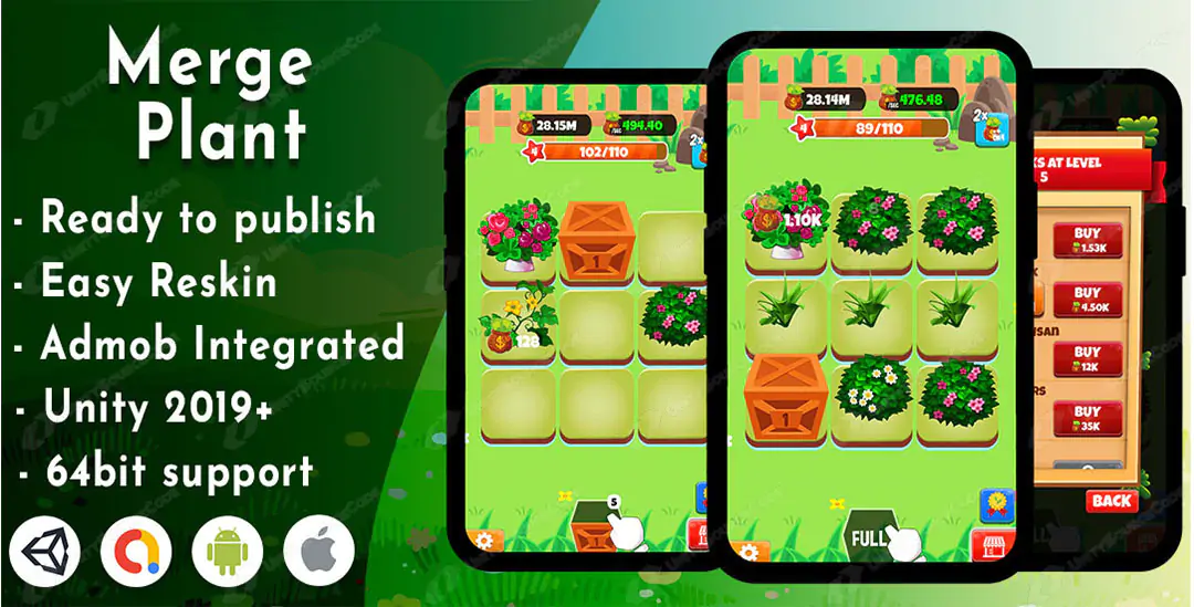 Merge Plant – Unity project with admob