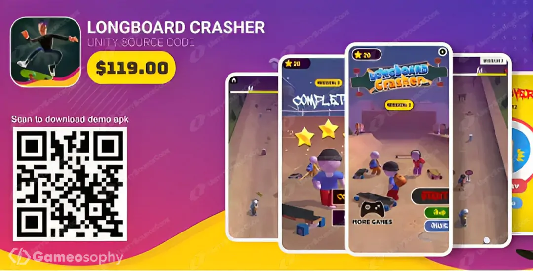 Longboard crasher-Unity Game