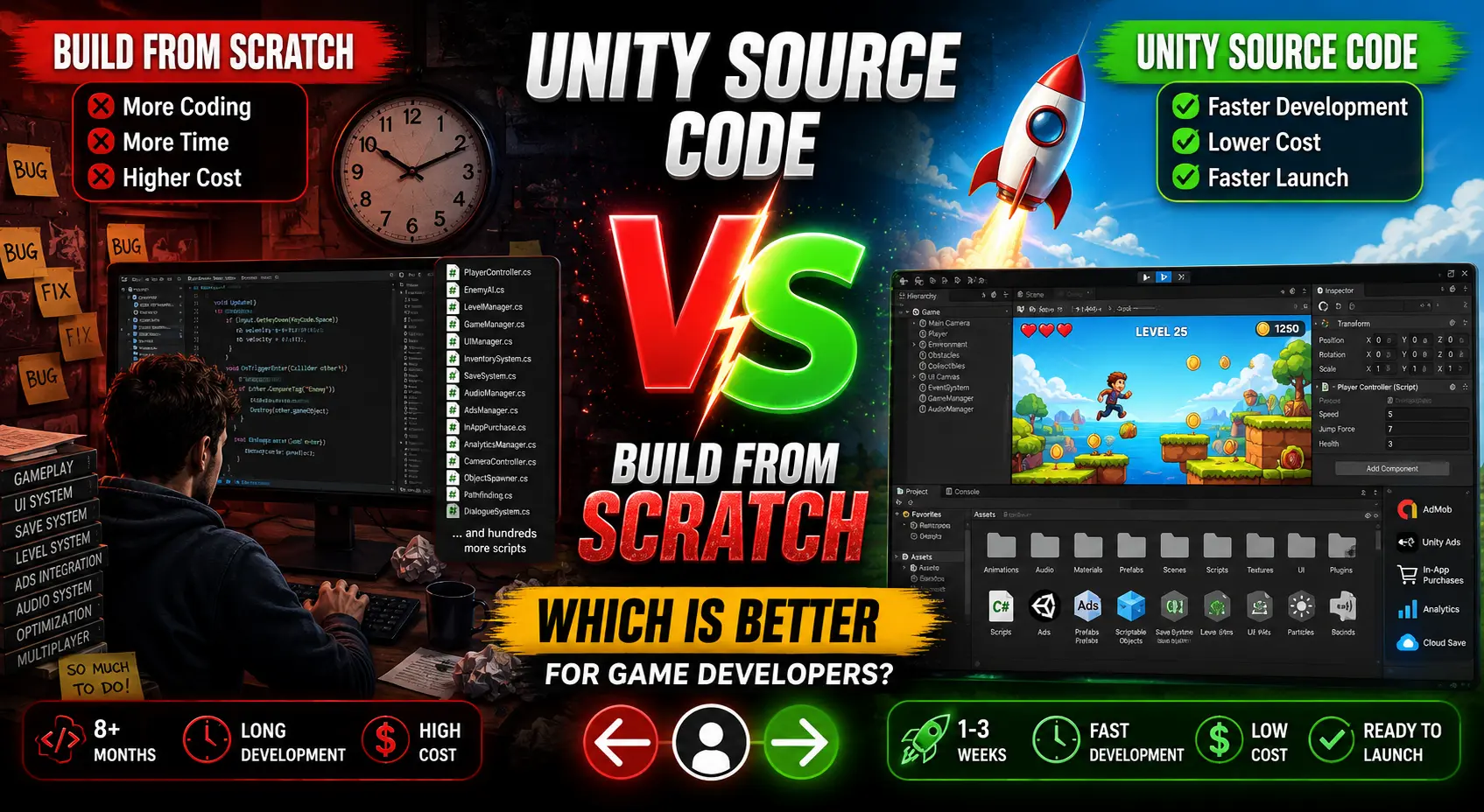 Unity Source Code vs Building a Game From Scratch: Which Is Better?