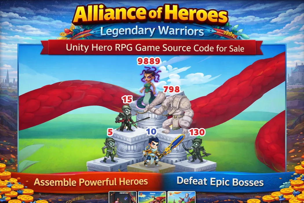Alliance of Heroes Legendary Warriors – Unity RPG Game Source Code
