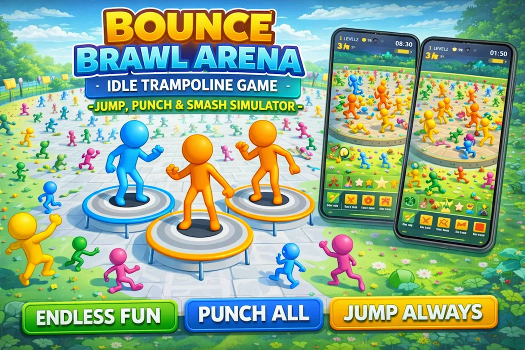 Bounce Brawl Arena – Idle Trampoline Fighting Game Unity Source Code