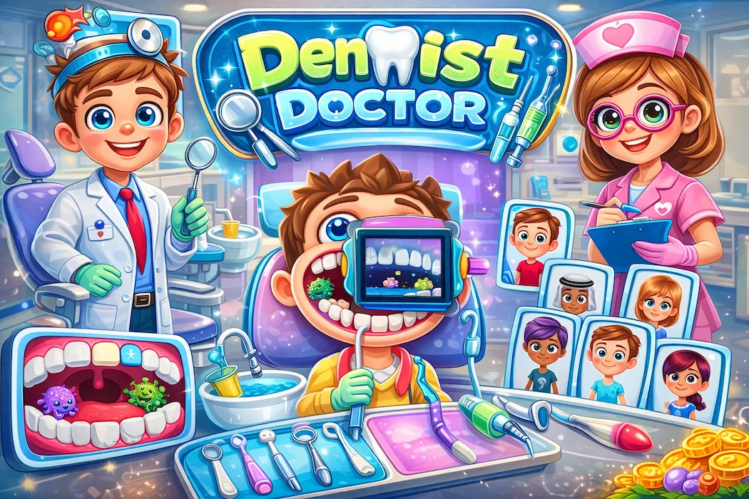 Dentist Doctor Game in Unity – Clinic Simulator with Tools & Mini Games