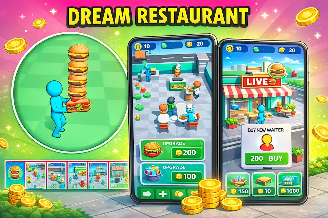 Dream Restaurant 3D Game Unity Source Code  Complete Project