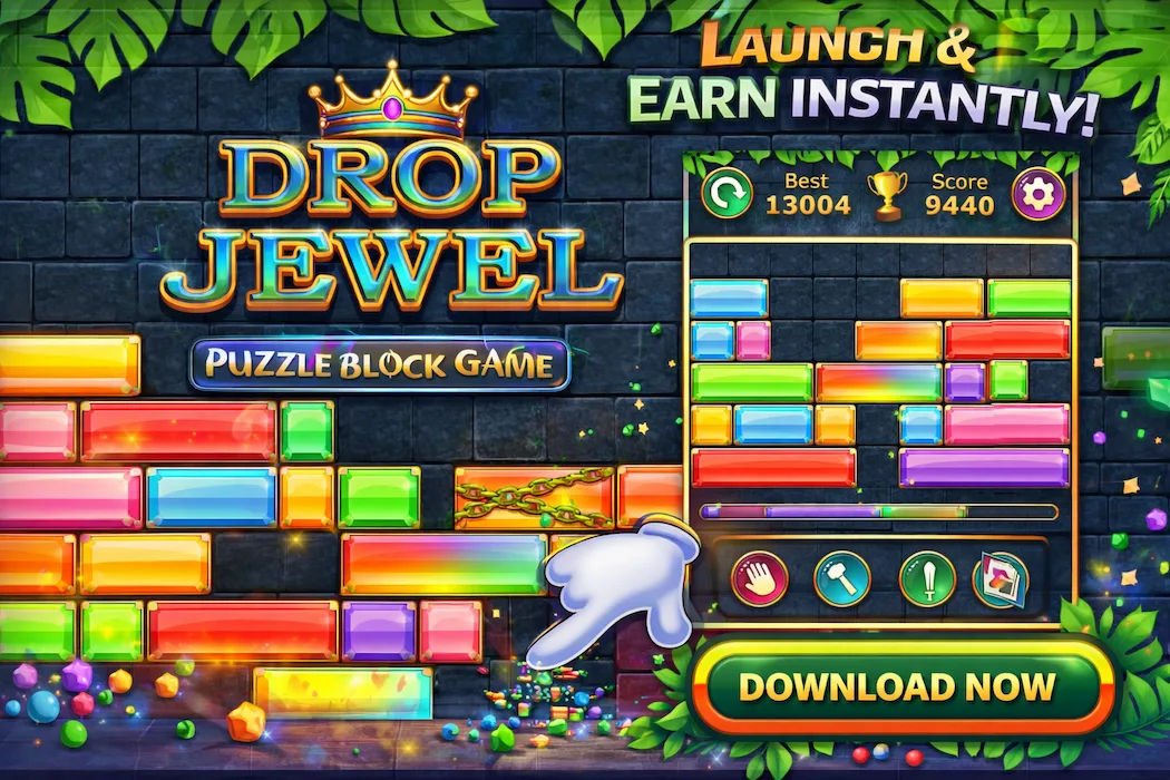Drop Jewel Puzzle Block Game – Unity Template Ready to Publish & Monetize